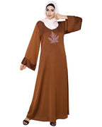 Wispy Dubai Style Abaya Tawny Brown