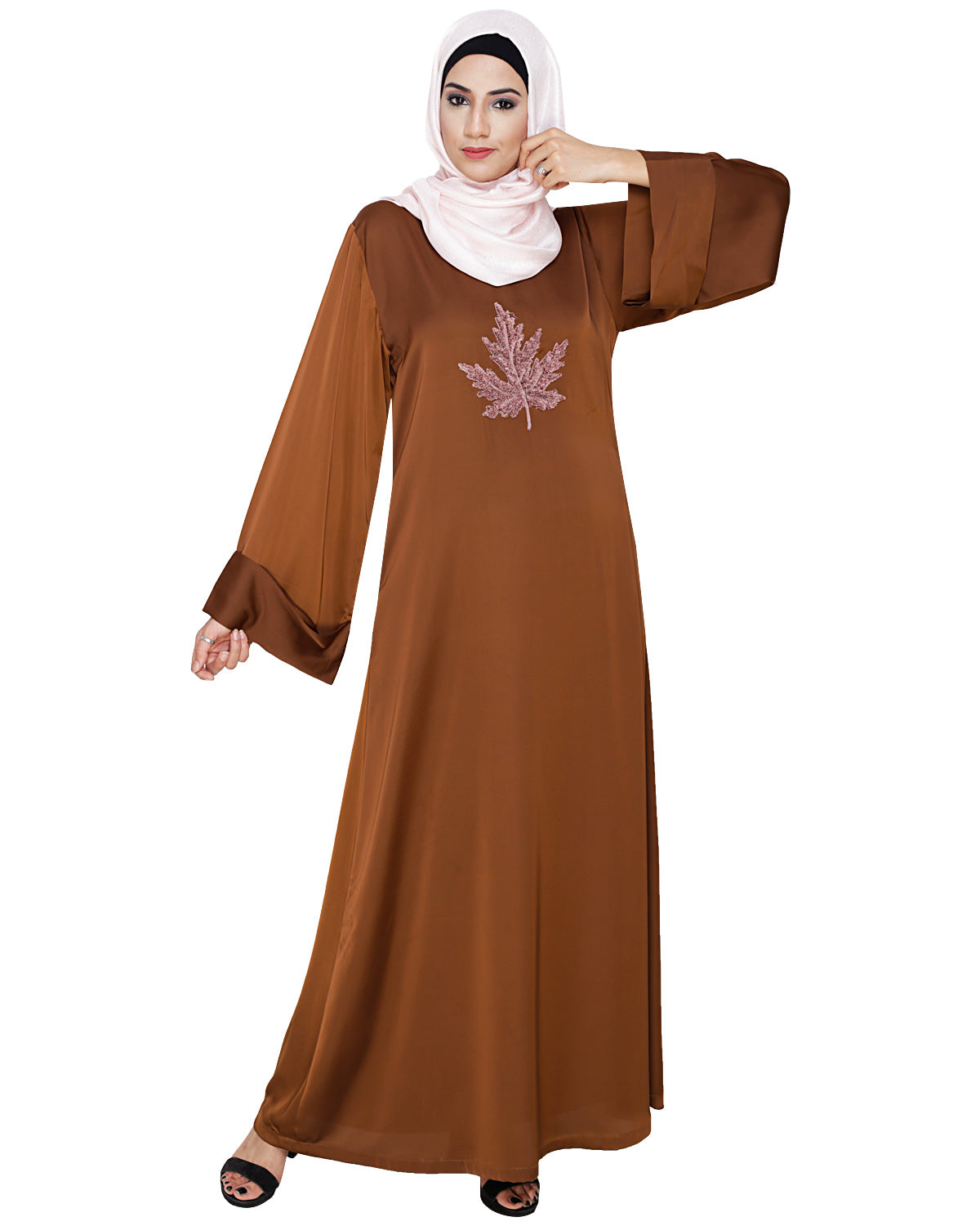 Wispy Dubai Style Abaya Tawny Brown