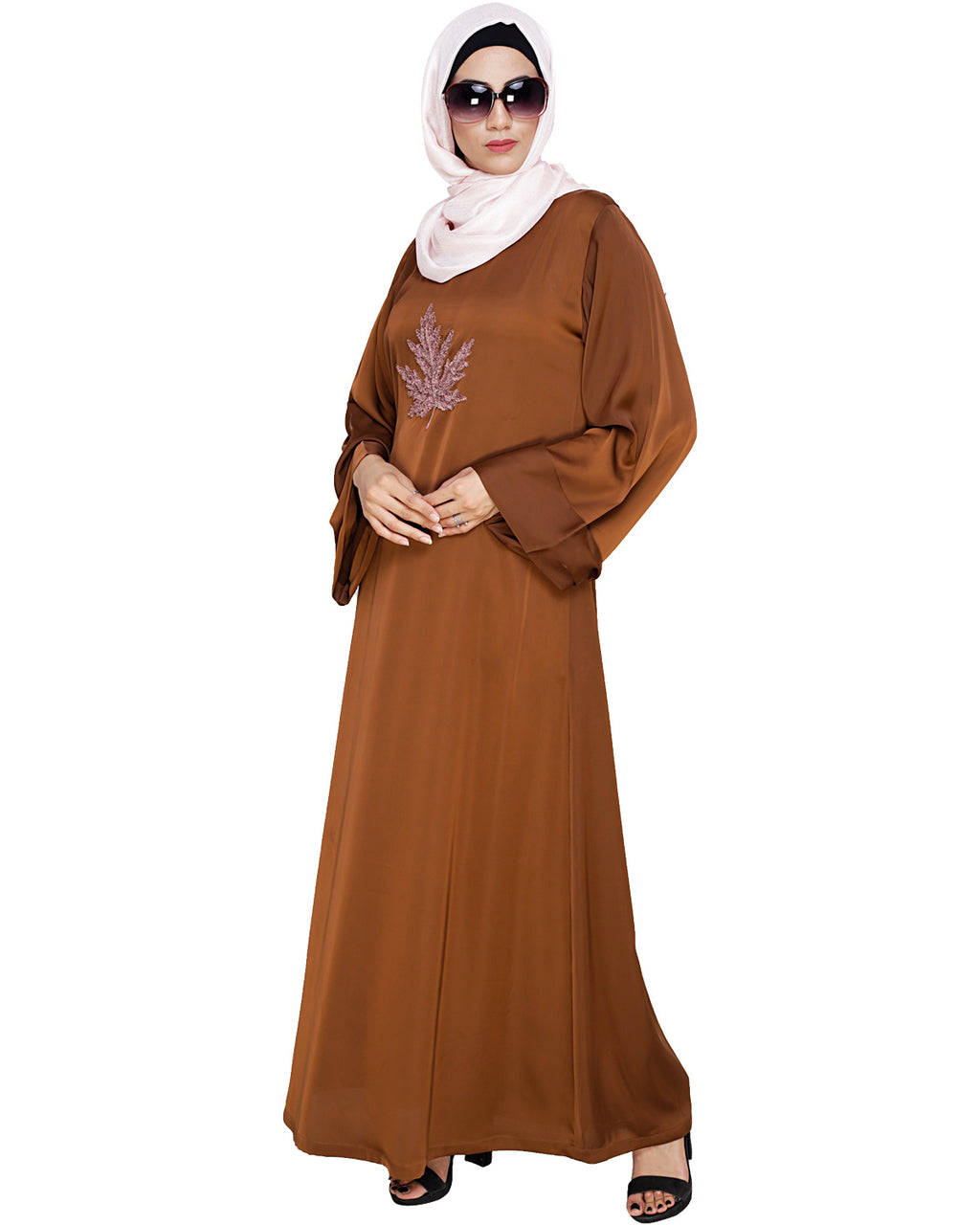Wispy Dubai Style Abaya Tawny Brown