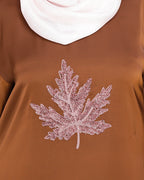 Wispy Dubai Style Abaya Tawny Brown