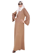 Regal Dubai Style Abaya Dark Beige