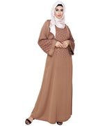 Regal Dubai Style Abaya Dark Beige