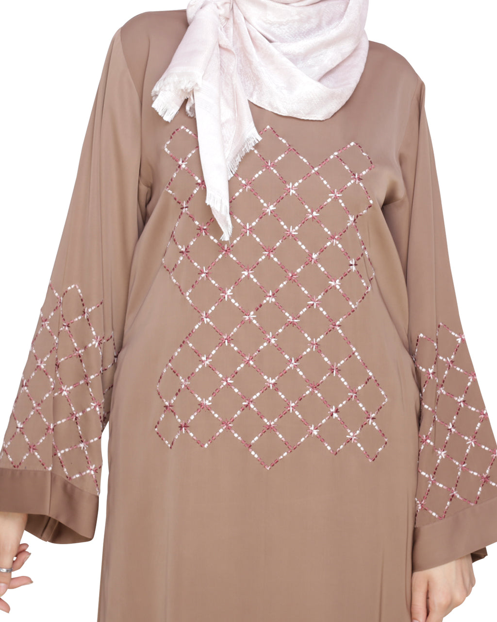 Regal Dubai Style Abaya Dark Beige