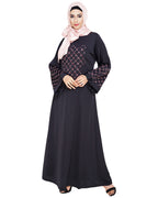 Regal Dubai Style Abaya Dark Grey