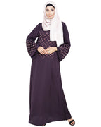 Regal Dubai Style Abaya Dark Grey