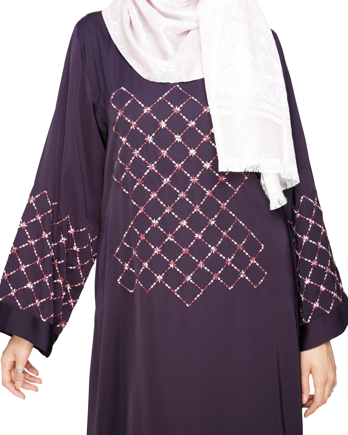 Regal Dubai Style Abaya Dark Grey