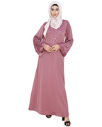 Regal Dubai Style Abaya Dark Purple