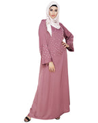 Regal Dubai Style Abaya Dark Purple