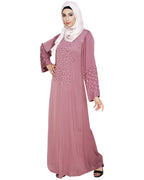 Regal Dubai Style Abaya Dark Purple