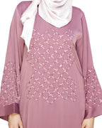 Regal Dubai Style Abaya Dark Purple