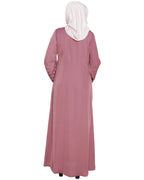 Regal Dubai Style Abaya Dark Purple