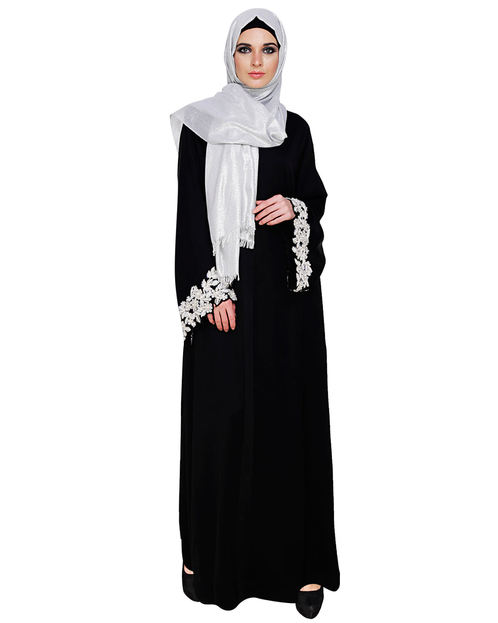Dreamy Pearl Dubai Style Abaya Black