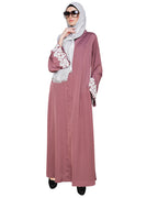 Dreamy Pearl Dubai Style Abaya Flamingo Pink