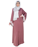 Dreamy Pearl Dubai Style Abaya Flamingo Pink