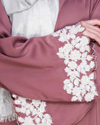 Dreamy Pearl Dubai Style Abaya Flamingo Pink