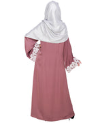 Dreamy Pearl Dubai Style Abaya Flamingo Pink