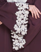 Dreamy Pearl Dubai Style Abaya Purple
