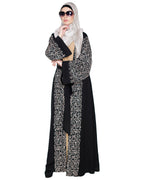 Luxury Dubai Style abaya Black