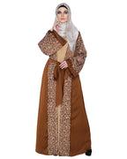 Luxury Dubai Style abaya Brown