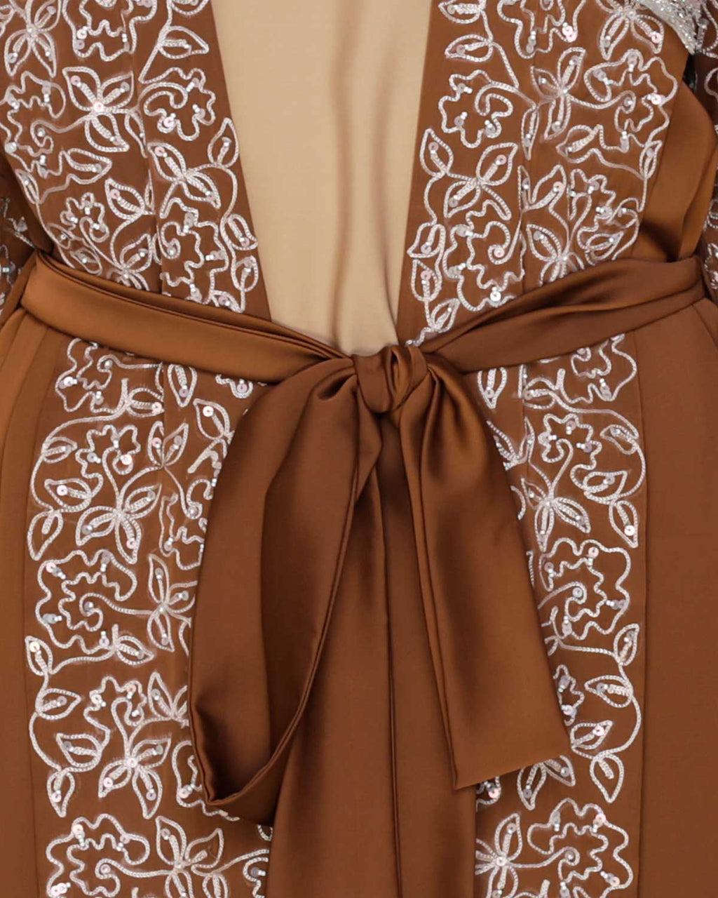 Luxury Dubai Style abaya Brown