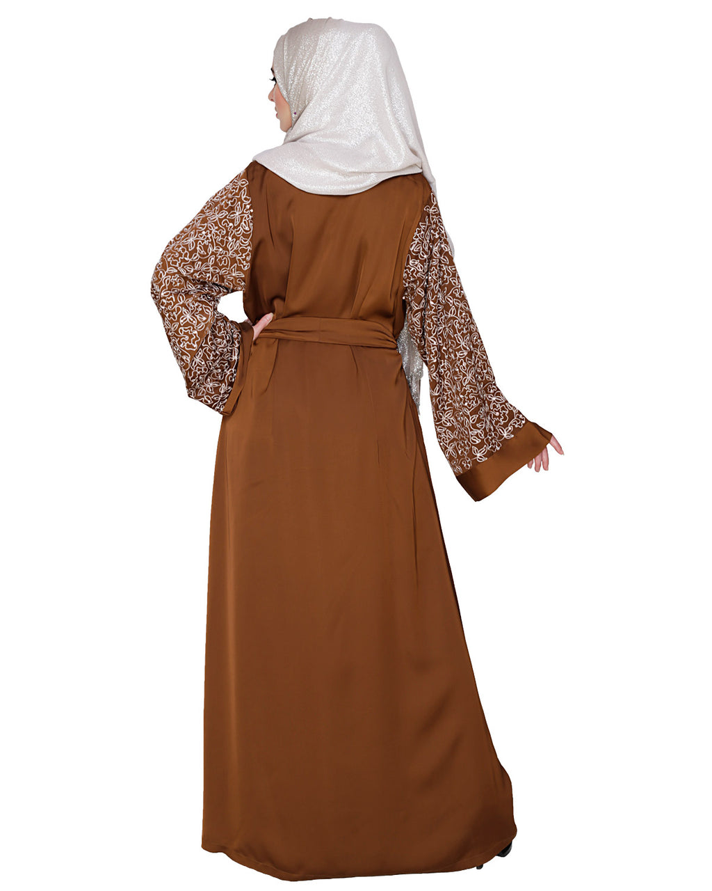 Luxury Dubai Style abaya Brown
