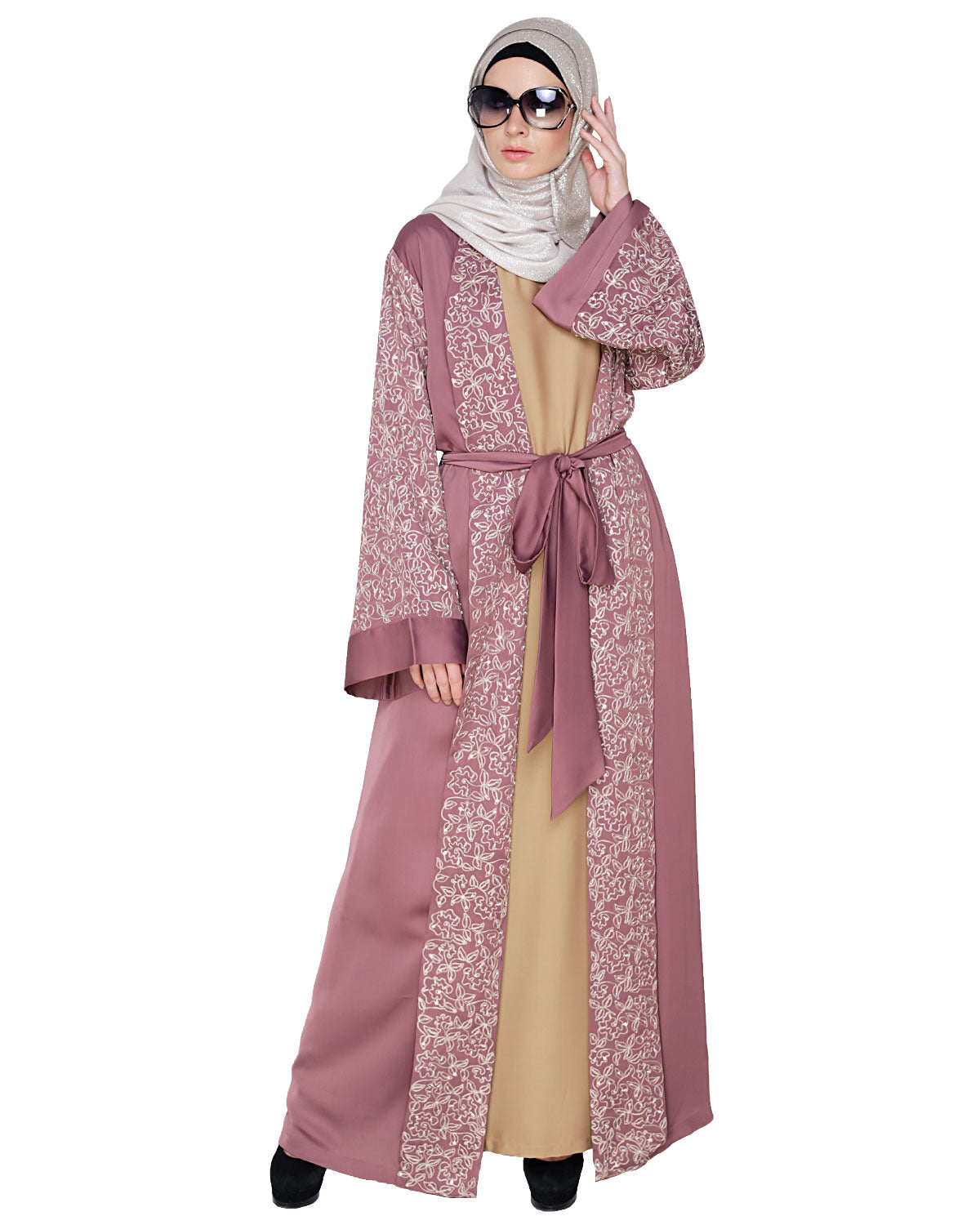 Luxury Dubai Style abaya Onion Pink
