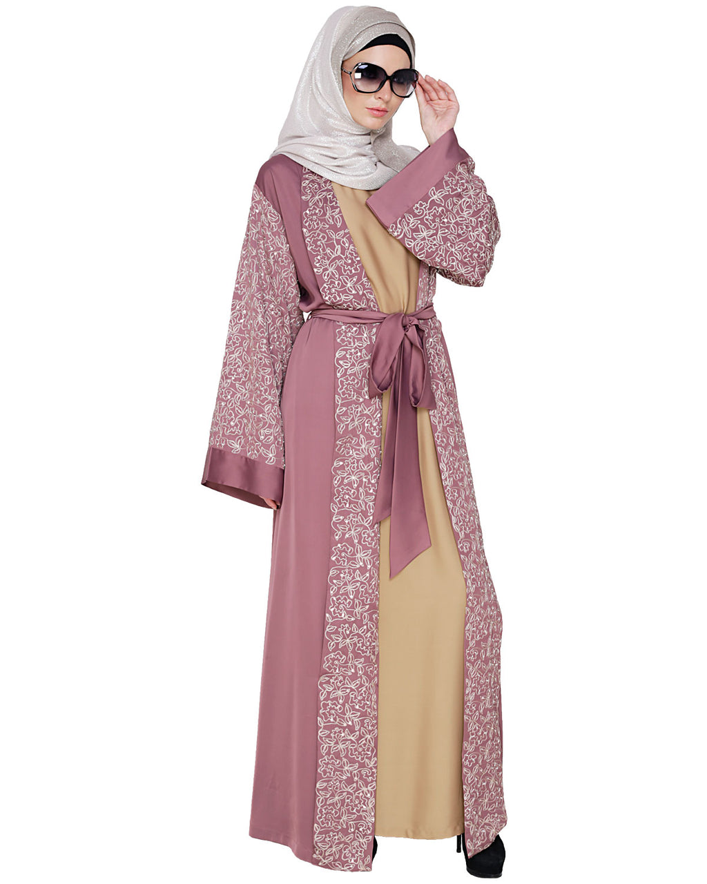 Luxury Dubai Style abaya Onion Pink