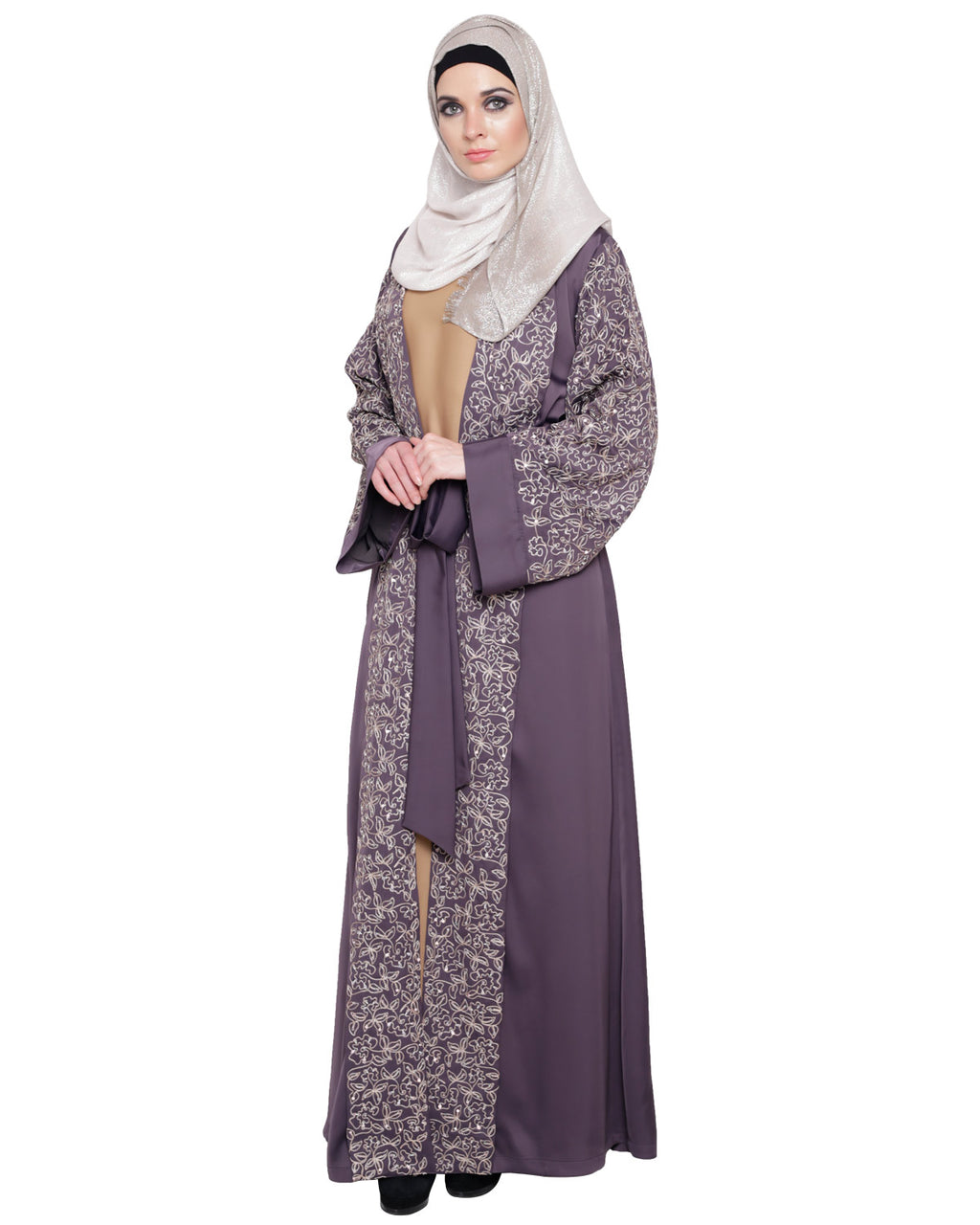 Luxury Dubai Style abaya Purple