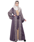 Luxury Dubai Style abaya Purple