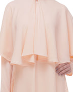 Soft Peach Caped Abaya Peach