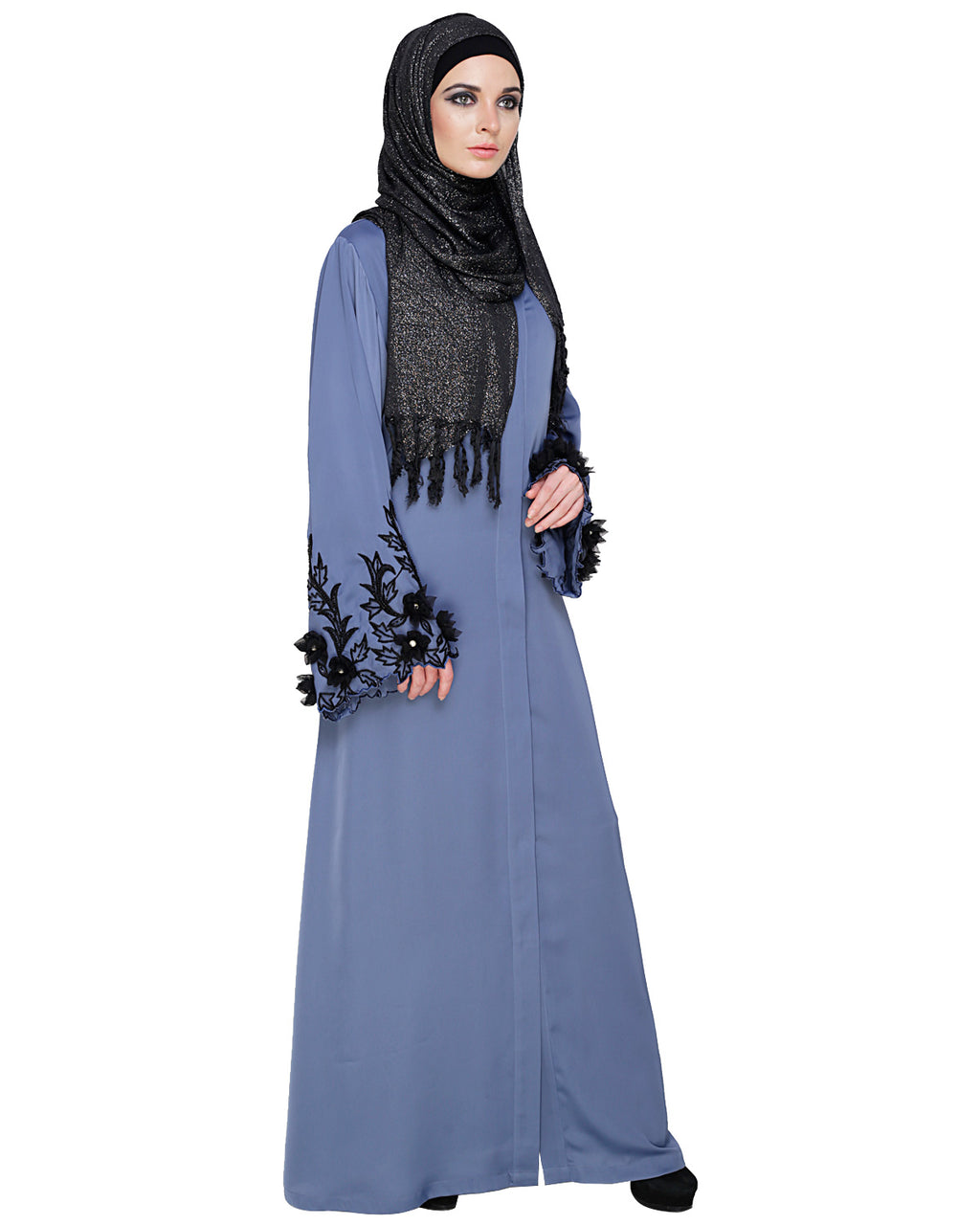 Majestic Dubai style Abaya Blue