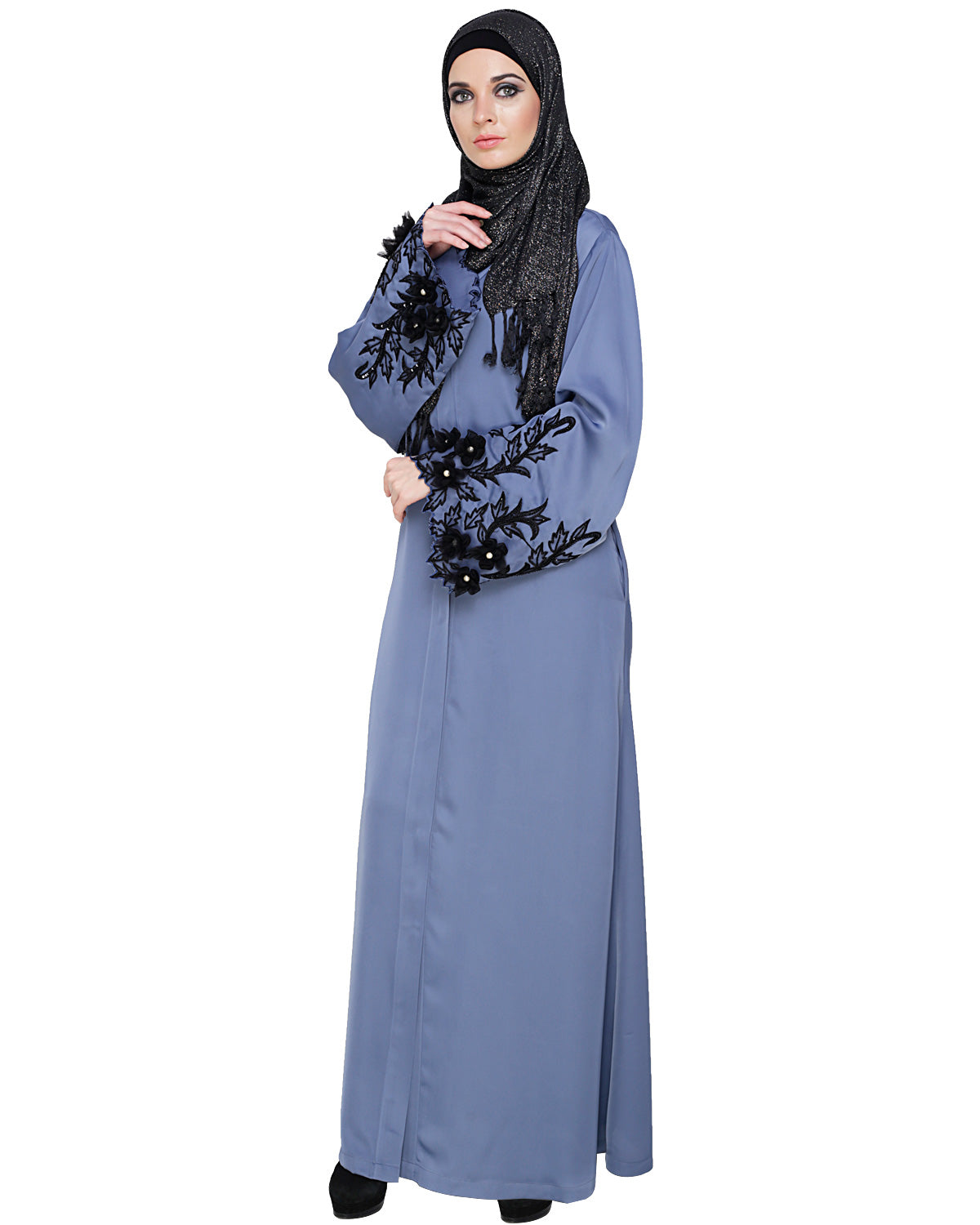 Majestic Dubai style Abaya Blue