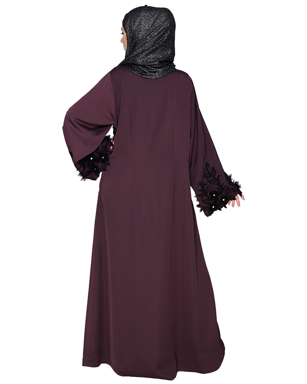 Majestic Dubai style Abaya Purple
