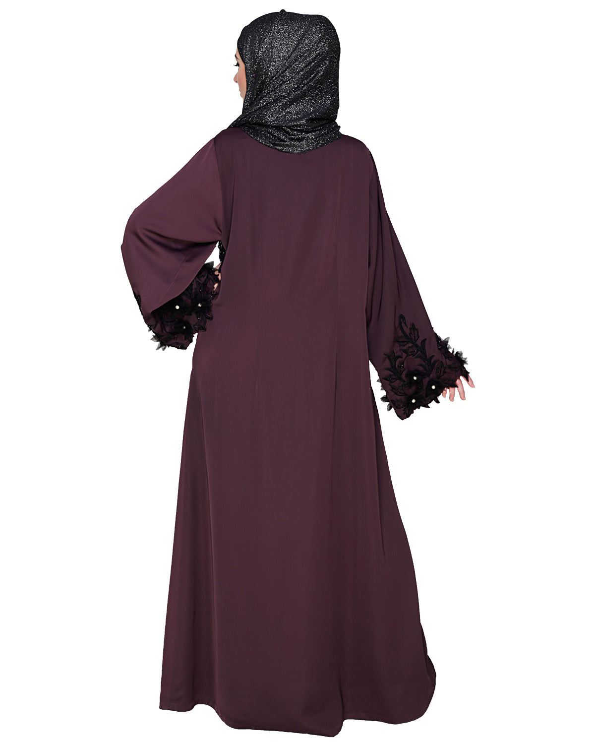 Majestic Dubai style Abaya Purple