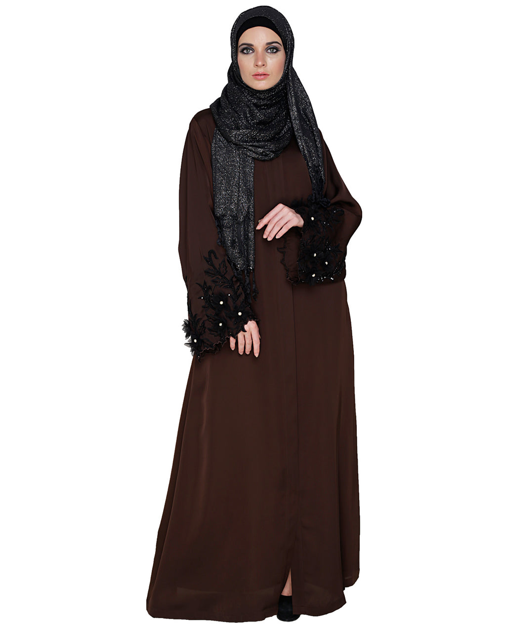 Majestic Dubai style Abaya Brown