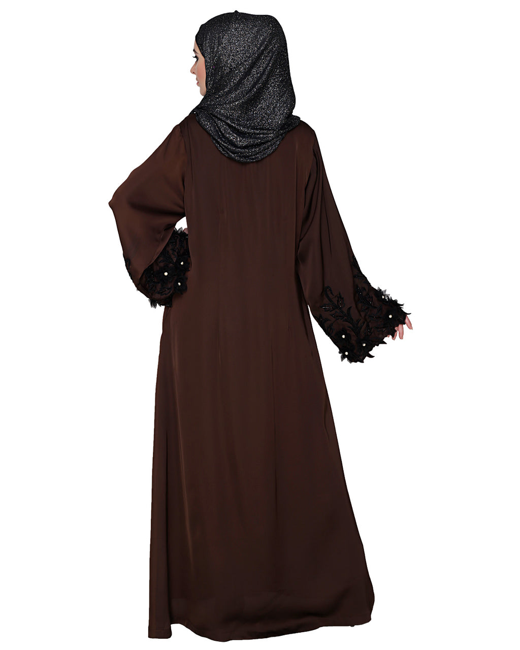 Majestic Dubai style Abaya Brown