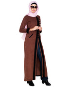 Brwon Velvet Corduroy Coat Brown