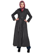 Black Single Breasted Panel Coat Black