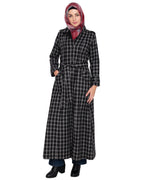 Black Single Breasted Panel Coat Black