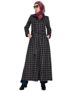 Black Single Breasted Panel Coat Black