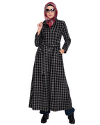 Black Single Breasted Panel Coat Black