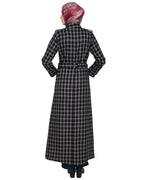 Black Single Breasted Panel Coat Black