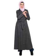 Grey Double Breasted Panel Coat Grey