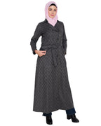 Grey Double Breasted Panel Coat Grey