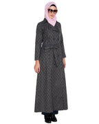 Grey Double Breasted Panel Coat Grey