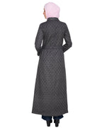 Grey Double Breasted Panel Coat Grey