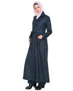 Blue Notch Lapel panel Coat Blue