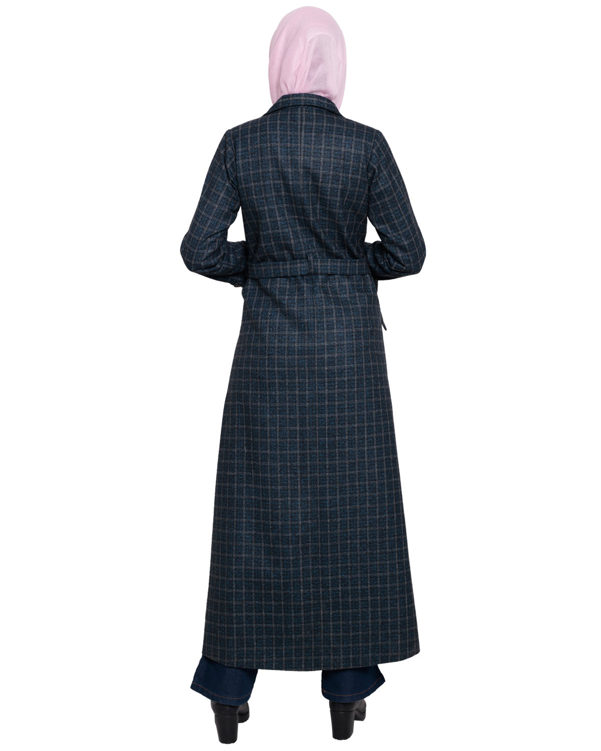 Blue Notch Lapel panel Coat Blue