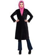Velvet Pearl Hand-Embroidery Coat Purple