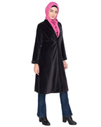 Velvet Pearl Hand-Embroidery Coat Purple